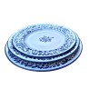 Servizio piatti tavola ceramica maiolica Deruta arabesco blu