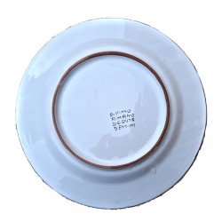 Piatto tavola ceramica maiolica Deruta arabesco blu