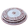 Servizio piatti tavola ceramica maiolica Deruta arabesco rosso
