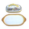 Butter dish majolica ceramic Deruta raphaelesque