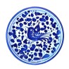 Piatto da parete ceramica maiolica Deruta arabesco blu
