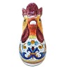 Brocca Gallo ceramica maiolica Deruta dipinto a mano decoro Ricco Deruta Giallo