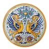 Sottopentola ceramica maiolica Deruta dipinto a mano rotondo decoro Raffaellesco