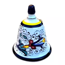 Bell Deruta majolica ceramic hand painted rich Deruta blue