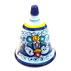 Campanella ceramica maiolica Deruta ricco Deruta blu