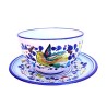 Breakfast cup with saucer majolica ceramic Deruta colored arabesque
