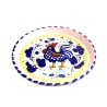 Sottobicchiere ceramica maiolica Deruta gallo blu Orvietano
