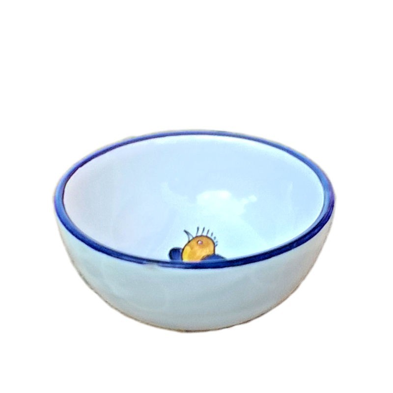 Small salad bowl majolica ceramic Deruta little bird