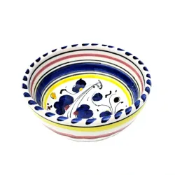 Small salad bowl majolica ceramic Deruta blue rooster Orvietano