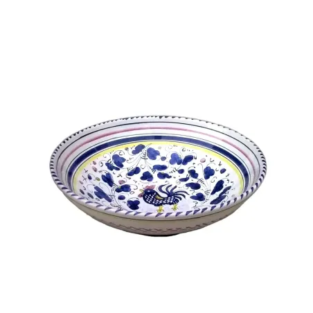 Ciotolina ceramica maiolica Deruta gallo blu Orvietano