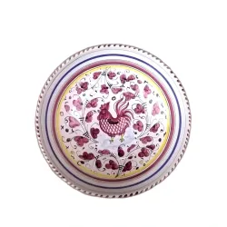 Ciotolina ceramica maiolica Deruta gallo rosso Orvietano