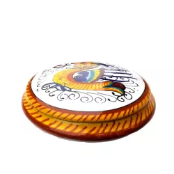 Low jewelery box majolica ceramic Deruta raphaelesque