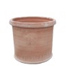 Small smooth cylindrical vase terracotta handmade