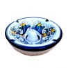Windproof ashtray majolica ceramic Deruta rich Deruta blue