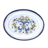 Vassoio ovale ceramica maiolica Deruta ricco Deruta blu