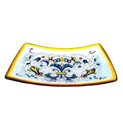 Centrotavola vela ceramica maiolica Deruta ricco Deruta giallo