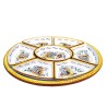 Oval appetizer tray majolica ceramic Deruta 8 PCS raphaelesque