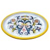 Oval appetizer tray majolica ceramic Deruta 8 PCS rich Deruta yellow