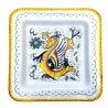 Oriental appetizer tray majolica ceramic Deruta 5 PCS raphaelesque