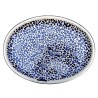Antipastiera ovale 8 Pz ceramica maiolica Deruta arabesco blu