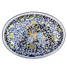 Oval appetizer tray majolica ceramic Deruta 8 PCS colored arabesque