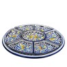Oval appetizer tray majolica ceramic Deruta 8 PCS colored arabesque