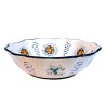 Salad bowl ribbed majolica ceramic Deruta rich Deruta blue