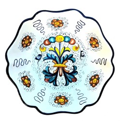 Ciotola costolata ceramica maiolica Deruta ricco Deruta blu