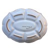 Oval appetizer tray 7 compartments majolica ceramic Deruta raphaelesque