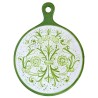 Tagliere rotondo ceramica maiolica Deruta ricco Deruta verde mela monocolore