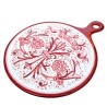 Tagliere rotondo ceramica maiolica Deruta ricco Deruta rosso monocolore