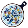 Round cutting board majolica ceramic Deruta rich Deruta blue