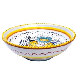 Salad bowl majolica ceramic Deruta raphaelesque