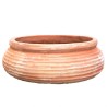 Ribbed bowl terracotta handmade