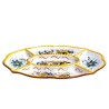 Oval appetizer tray 5 compartments majolica ceramic Deruta raphaelesque