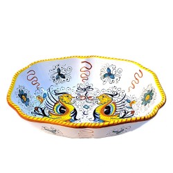 Legumiera ovale ceramica maiolica Deruta raffaellesco
